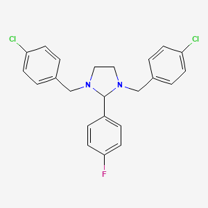 1,3-Bis[(4-chlorophenyl)methyl]-2-(4-fluorophenyl)imidazolidine