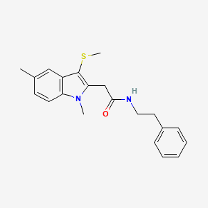 2-[1,5-dimethyl-3-(methylsulfanyl)-1H-indol-2-yl]-N-(2-phenylethyl)acetamide