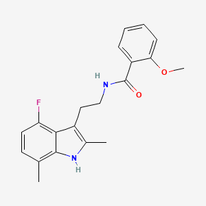 N-[2-(4-fluoro-2,7-dimethyl-1H-indol-3-yl)ethyl]-2-methoxybenzamide