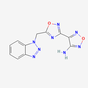 4-[5-(1H-benzotriazol-1-ylmethyl)-1,2,4-oxadiazol-3-yl]-1,2,5-oxadiazol-3-amine