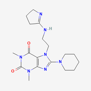 1,3-Dimethyl-8-piperidin-1-yl-7-[2-(pyrrolidin-2-ylideneamino)-ethyl]-3,7-dihydro-purine-2,6-dione