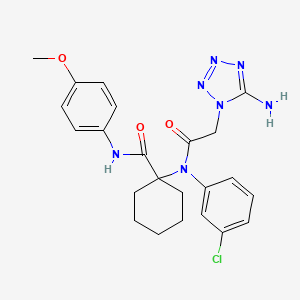 1-{[(5-amino-1H-tetrazol-1-yl)acetyl](3-chlorophenyl)amino}-N-(4-methoxyphenyl)cyclohexanecarboxamide