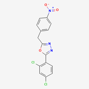 2-(2,4-Dichlorophenyl)-5-[(4-nitrophenyl)methyl]-1,3,4-oxadiazole