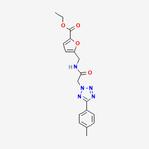 ethyl 5-[({[5-(4-methylphenyl)-2H-tetrazol-2-yl]acetyl}amino)methyl]-2-furoate