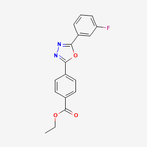 Ethyl 4-[5-(3-fluorophenyl)-1,3,4-oxadiazol-2-yl]benzoate