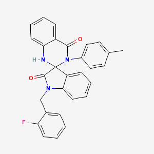 1-(2-fluorobenzyl)-3'-(4-methylphenyl)-1'H-spiro[indole-3,2'-quinazoline]-2,4'(1H,3'H)-dione