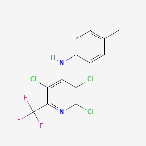 molecular formula C13H8Cl3F3N2 B11510695 2,3,5-trichloro-N-(4-methylphenyl)-6-(trifluoromethyl)pyridin-4-amine 