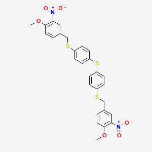 1,1'-[Sulfanediylbis(benzene-4,1-diylsulfanediylmethanediyl)]bis(4-methoxy-3-nitrobenzene)