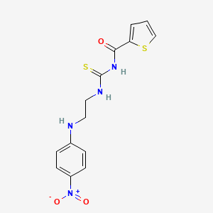 N-({2-[(4-nitrophenyl)amino]ethyl}carbamothioyl)thiophene-2-carboxamide