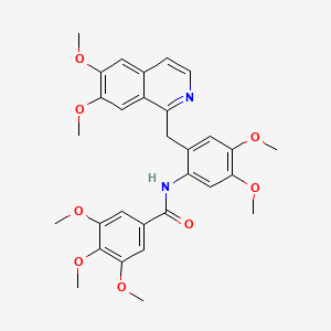 N-{2-[(6,7-dimethoxyisoquinolin-1-yl)methyl]-4,5-dimethoxyphenyl}-3,4,5-trimethoxybenzamide