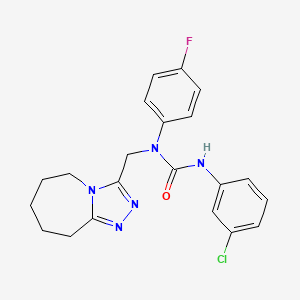 3-(3-chlorophenyl)-1-(4-fluorophenyl)-1-(6,7,8,9-tetrahydro-5H-[1,2,4]triazolo[4,3-a]azepin-3-ylmethyl)urea