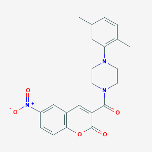 3-{[4-(2,5-dimethylphenyl)piperazin-1-yl]carbonyl}-6-nitro-2H-chromen-2-one