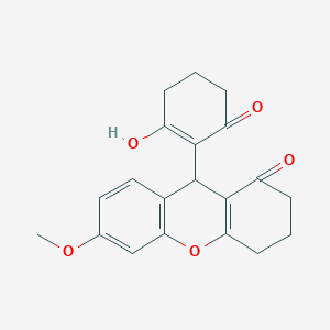 molecular formula C20H20O5 B11510802 9-(2-hydroxy-6-oxocyclohex-1-en-1-yl)-6-methoxy-2,3,4,9-tetrahydro-1H-xanthen-1-one 