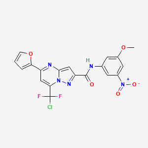 7-[chloro(difluoro)methyl]-5-(furan-2-yl)-N-(3-methoxy-5-nitrophenyl)pyrazolo[1,5-a]pyrimidine-2-carboxamide