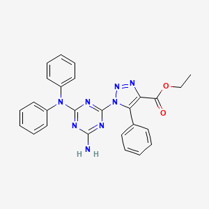 ethyl 1-[4-amino-6-(diphenylamino)-1,3,5-triazin-2-yl]-5-phenyl-1H-1,2,3-triazole-4-carboxylate