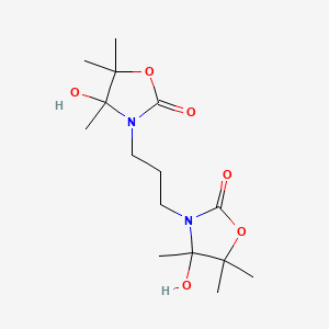 4-Hydroxy-3-[3-(4-hydroxy-4,5,5-trimethyl-2-oxo-1,3-oxazolidin-3-yl)propyl]-4,5,5-trimethyl-1,3-oxazolidin-2-one