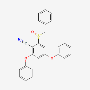 molecular formula C26H19NO3S B11510919 2-(Benzylsulfinyl)-4,6-diphenoxybenzonitrile 