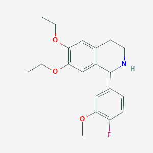 6,7-Diethoxy-1-(4-fluoro-3-methoxyphenyl)-1,2,3,4-tetrahydroisoquinoline