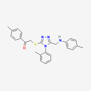 1-(4-methylphenyl)-2-{[4-(2-methylphenyl)-5-{[(4-methylphenyl)amino]methyl}-4H-1,2,4-triazol-3-yl]sulfanyl}ethanone