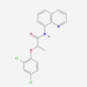 molecular formula C18H14Cl2N2O2 B11510969 2-(2,4-dichlorophenoxy)-N-(quinolin-8-yl)propanamide 