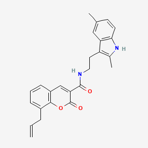 N-[2-(2,5-dimethyl-1H-indol-3-yl)ethyl]-2-oxo-8-(prop-2-en-1-yl)-2H-chromene-3-carboxamide