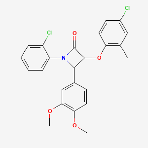 3-(4-Chloro-2-methylphenoxy)-1-(2-chlorophenyl)-4-(3,4-dimethoxyphenyl)azetidin-2-one