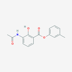 molecular formula C16H15NO4 B11510992 3-Methylphenyl 3-(acetylamino)-2-hydroxybenzoate 