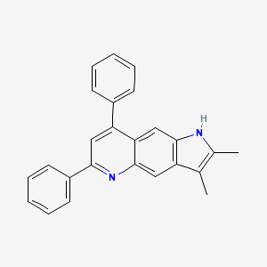 molecular formula C25H20N2 B11511005 2,3-dimethyl-6,8-diphenyl-1H-pyrrolo[2,3-g]quinoline 