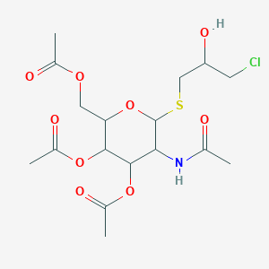 [5-acetamido-3,4-diacetyloxy-6-(3-chloro-2-hydroxypropyl)sulfanyloxan-2-yl]methyl acetate