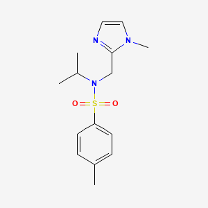 molecular formula C15H21N3O2S B11511024 4-methyl-N-[(1-methyl-1H-imidazol-2-yl)methyl]-N-(propan-2-yl)benzenesulfonamide 