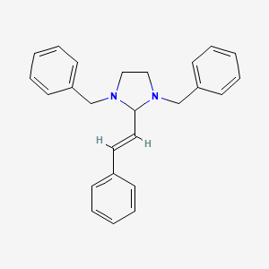 1,3-dibenzyl-2-[(E)-2-phenylethenyl]imidazolidine