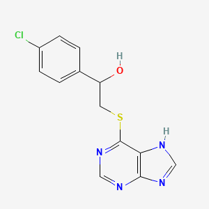 1-(4-chlorophenyl)-2-(9H-purin-6-ylsulfanyl)ethanol