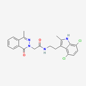 N-[2-(4,7-dichloro-2-methyl-1H-indol-3-yl)ethyl]-2-(4-methyl-1-oxophthalazin-2(1H)-yl)acetamide