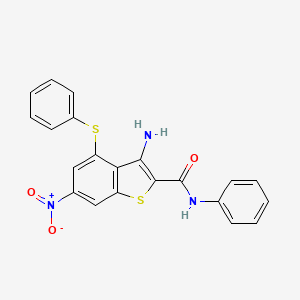 3-amino-6-nitro-N-phenyl-4-(phenylsulfanyl)-1-benzothiophene-2-carboxamide