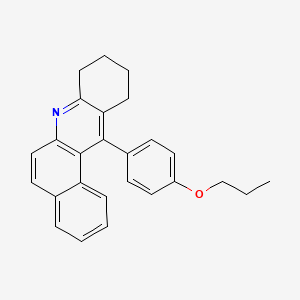 molecular formula C26H25NO B11511214 12-(4-Propoxyphenyl)-8,9,10,11-tetrahydrobenzo[a]acridine 