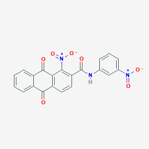 1-nitro-N-(3-nitrophenyl)-9,10-dioxo-9,10-dihydroanthracene-2-carboxamide