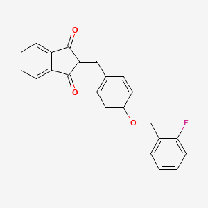 2-{4-[(2-fluorobenzyl)oxy]benzylidene}-1H-indene-1,3(2H)-dione