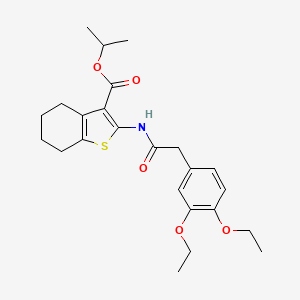 Propan-2-yl 2-{[(3,4-diethoxyphenyl)acetyl]amino}-4,5,6,7-tetrahydro-1-benzothiophene-3-carboxylate