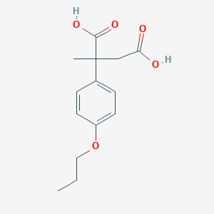 2-Methyl-2-(4-propoxyphenyl)butanedioic acid