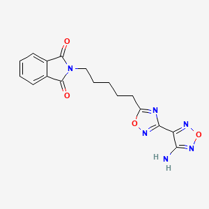 molecular formula C17H16N6O4 B11511319 2-{5-[3-(4-amino-1,2,5-oxadiazol-3-yl)-1,2,4-oxadiazol-5-yl]pentyl}-1H-isoindole-1,3(2H)-dione 