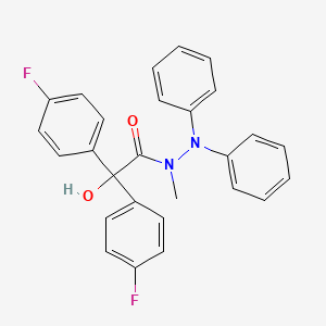 2,2-bis(4-fluorophenyl)-2-hydroxy-N-methyl-N',N'-diphenylacetohydrazide