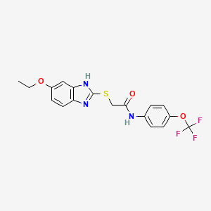 2-[(5-ethoxy-1H-benzimidazol-2-yl)sulfanyl]-N-[4-(trifluoromethoxy)phenyl]acetamide