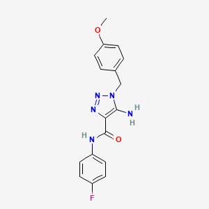 5-amino-N-(4-fluorophenyl)-1-(4-methoxybenzyl)-1H-1,2,3-triazole-4-carboxamide