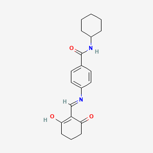 N-cyclohexyl-4-{[(2,6-dioxocyclohexylidene)methyl]amino}benzamide