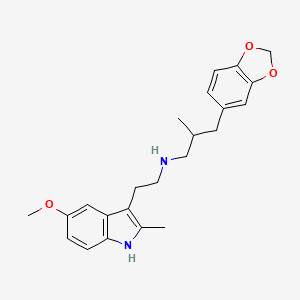 3-(1,3-benzodioxol-5-yl)-N-[2-(5-methoxy-2-methyl-1H-indol-3-yl)ethyl]-2-methylpropan-1-amine