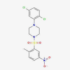 1-(2,5-Dichlorophenyl)-4-(2-methyl-5-nitrobenzenesulfonyl)piperazine