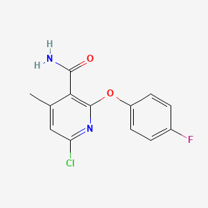 6-Chloro-2-(4-fluorophenoxy)-4-methylpyridine-3-carboxamide