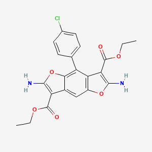 Diethyl 2,6-diamino-4-(4-chlorophenyl)furo[2,3-f][1]benzofuran-3,7-dicarboxylate