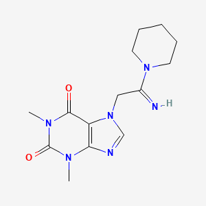 7-[2-imino-2-(piperidin-1-yl)ethyl]-1,3-dimethyl-3,7-dihydro-1H-purine-2,6-dione