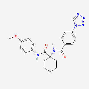 N-{1-[(4-methoxyphenyl)carbamoyl]cyclohexyl}-N-methyl-4-(1H-tetrazol-1-yl)benzamide